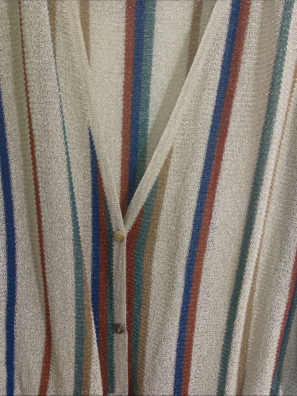 Zara Striped Italian Knit Button-Front Kaftan Dress. Limited Edition. Size M - Picture 8 of 10